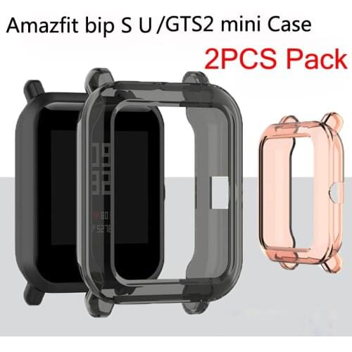 2pcs TPU Protector Case Frame For Xiaomi Huami Amazfit Bip S Bip lite Bumper Cover For Amazfit Bip U /gts2 mini SmartWatch Shell