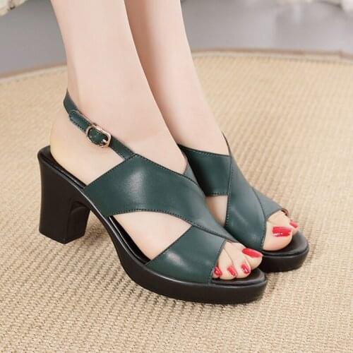 Logoneone Womens Sandals Platform Sandal 2021 Summer Thick Sole 7.5cm High Heels Ladies Sandal Summer Shoes For Women