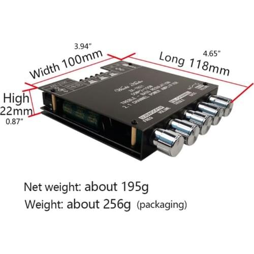 ZK-TB21 TPA3116D2 Bluetooth 5.0 Subwoofer Amplifier Board 2.1 Channel AMP Module W0YE