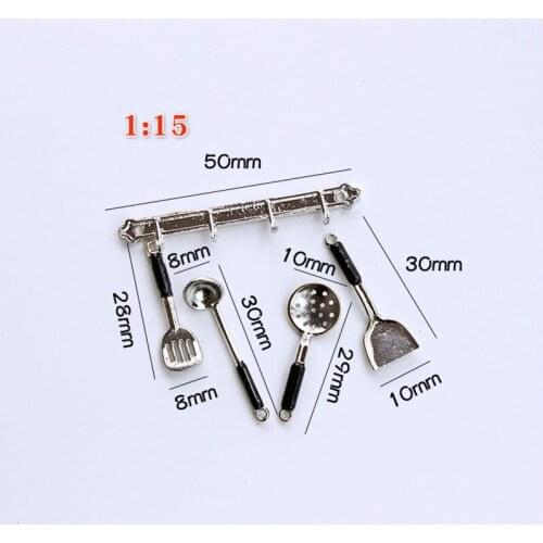 1Set 1/15 Scale Model Five-piece Kitchen Rack Model Kits Miniature Dollhouse Model Kit for Hobbies Gifts