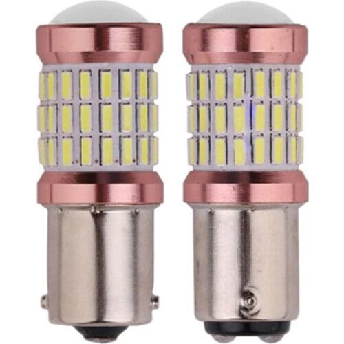 1pc Highlight 1156 BA15S P21W 1157 BAY15D S25 Car LED DRL Turn Signal Light Auto Parking Lamp Sidelight 4014 60SMD White DC12V