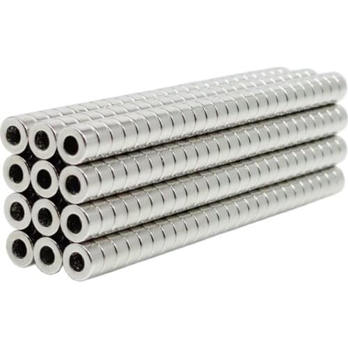 10/20/50/100/500Pcs 6 x 3 mm Hole 3mm N35 Super Strong Permanet Round Neodymium Countersunk Ring Magnet Rare Earth Magnets 6*3-3