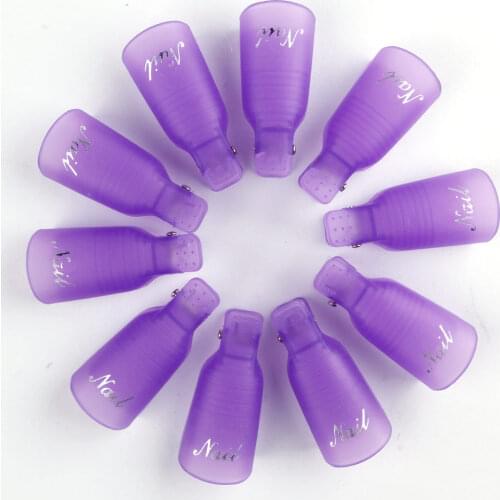 10Pcs Nail Art Remover Clip Gel Polish Soakers UV Nail Degreaser Polish Wrap Tool Reuseable Nails Soak Off Cap Clip Manicure