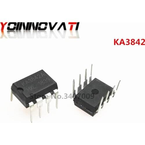 10pcs KA3842 KA3842A UC / TL3842 charger / supply chip IC Manifold line DIP8