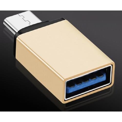 2Pcs USB3.0 Converter Quick Transmission Stable Output Thickened Interface OTG USB to Type-C Connector for Smartphone