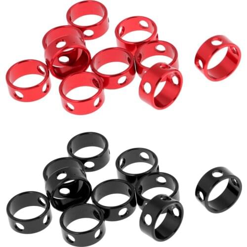 20 pcs Camping Canopy Tent Rope Cord Guyline Runner Ring Anti Slip Fastener 3 Holes Hoop Ferrule Aluminium Alloy
