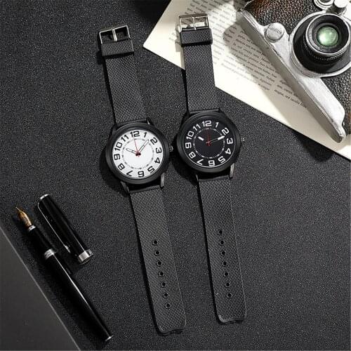 2021 Men Watch Waterproof Military Mens Date Canvas Band Stainless Steel Sport Quartz Wrist Watch Часы Муржские Наручные 2021