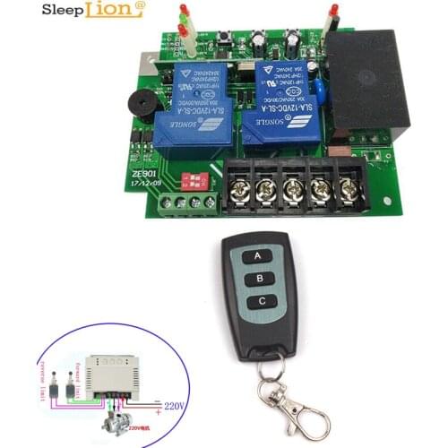 220V 110V 380V 2CH Wireless Control Switch Receiver For Motor Garage Door Parts 315MHz 433MHz Transmitter+ Receiver Relay Switch