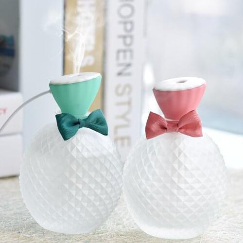 300ml Crystal Ultrasonic Mini Air Humidifier USB Charging Aroma Essential Oil Diffuser Aromatherapy Mist Maker