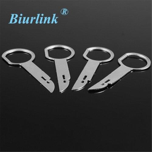 Biurlink 4Pcs Car Radio Stereo Removal Remove Tool 4Keys For Volkswagen Audi For Ford
