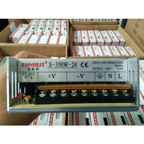 Chn best S-350W-DC24V switching power supply 350W/24V regulated power supply conversion transformer switch AC110/220V 14.6A