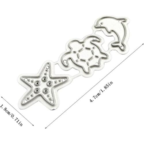 Dolphin Starfish Turtle Metal Cutting Dies Stencil Scrapbooking DIY Album Stamp H58C