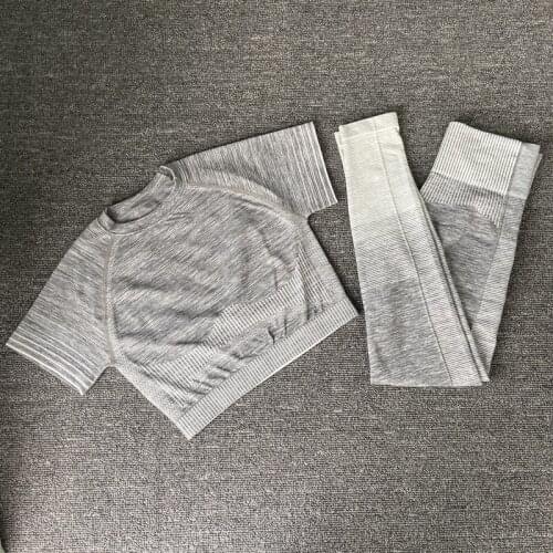 Fitness Yoga Suit Yoga Short Sleeve High Waist Sport Leggings Gym Set Yoga Clothes Sports Set Fitness Top Shirt Yoga Suit