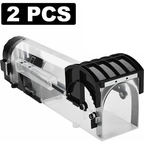 Reusable Live Mouse Trap Clear Plastic Smart No Kill Killer Rodents Catcher Mice Rat Cage Indoor Outdoor Pest Control MouseTrap