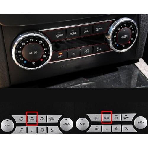 Car Styling Central Control Air Conditioner Button Sticker Fit For Mercedes Benz C Class GLK W204 GLK 260 300 Car Accessories
