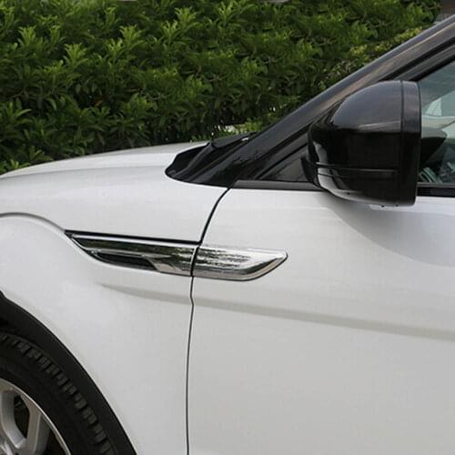 Exterior Accessories for range rover evoque side egde fender Shark gill grille vent intake decorative frame cover sticker trim