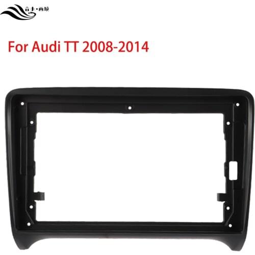 New Black ABS Plastic Frame For Audi TT 2008-2014 9" Screen Dashboard Refit Univeral Car Android Navigation DVD Dash Panel