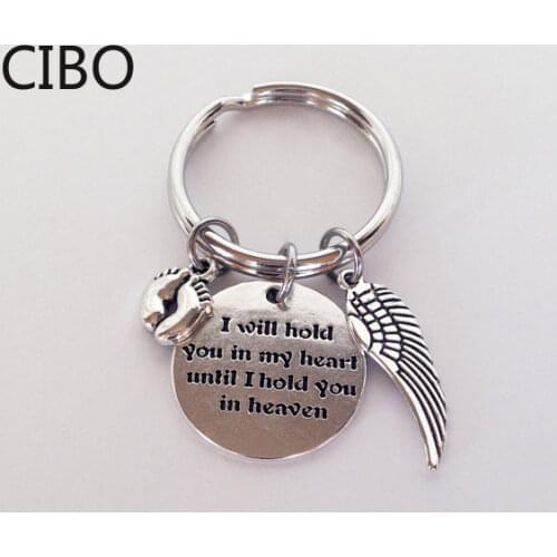 2019 New Friendship Christmas Gift Guardian Angel Wing I'm Your Person You're My Person Baby Feet Keychains Key Rings Key Chains