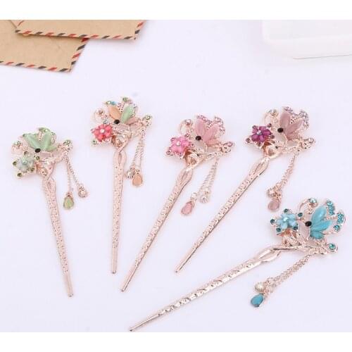1Pc Flower Wedding Hairpin Accessories Brieal Hair Jewelry Simulated Pearls Blossom Party Hair Stick Gift for Women Hair Stick