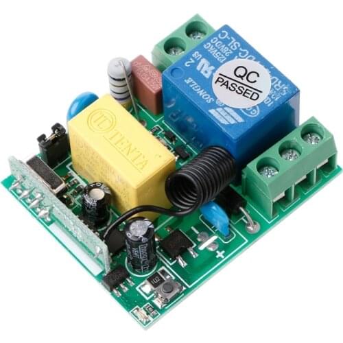 AC 220V 10A 1CH RF 433MHz Wireless Remote Control Switch Receiver + Transmitter Kit