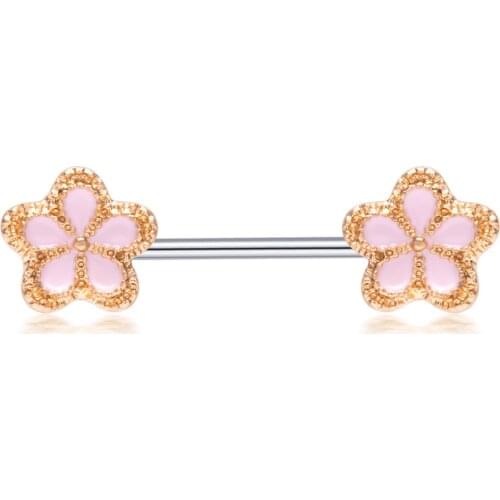 New Fashion Surgical Steel 2pcs Nipple Piercing Fashion Body Piercing Piercing Big Zircon Rings Body Jewelry for Women Girls