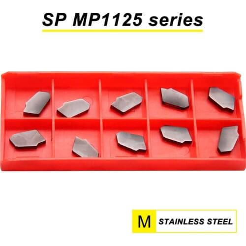 10PCS SP200 SP300 SP400 MP1125 high quality 100% Original Carbide Inserts Grooving Turning Tool CNC Blades for Stainless Steel