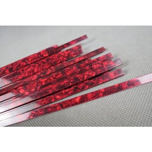 30STRIP RED PEARL CELLULOID BINDING,Measures 7mm x 1.5mm thick and 1600mm long