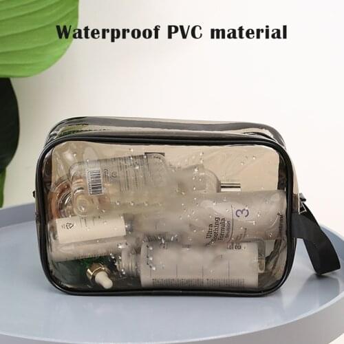 Portable Clear Makeup Bag Zipper Waterproof Cosmetics Bag Transparent Travel Storage Carry Pouch Pvc Zippered Toiletry Jl