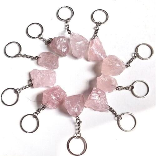 Rose rough quartz crystal stones gemstones pendant rose quartzs tumbled Stone rock for gift