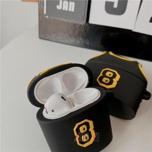 No. 08 Silicone Earphone Case for Apple AirPods1 / 2 pro 3 Headphones Silicone Protective Cover Wireless Bluetooth Case