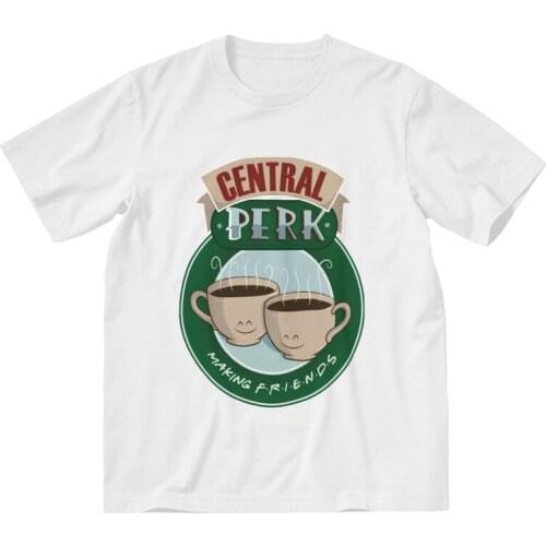 Central Perk Making Friends Tshirt Men Stylish Tees Top Cotton T Shirt Short Sleeve TV Show 90s Anime Comic T-shirt Gift Clothes