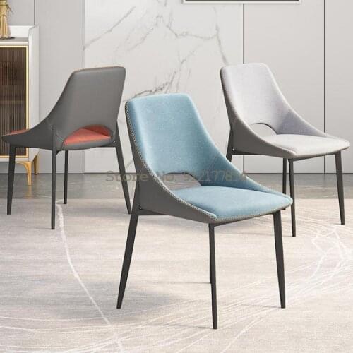 Comfortable Backrest Waist Support Dining Table Chair Leisure Bedroom Sedentary Office Technology Cloth Dining Chair Home