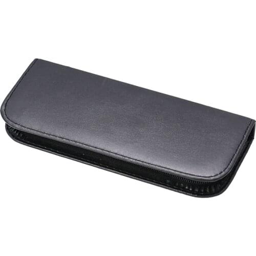 High Quality Black Hair Tool Stylist Leather Pu Bag Scissor Single Scissors Case