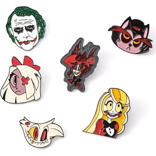 Charlie Alastor Angel Hard Enamel Pin Badge Brooch Badge Denim Shirt Lapel Pin Jewelry