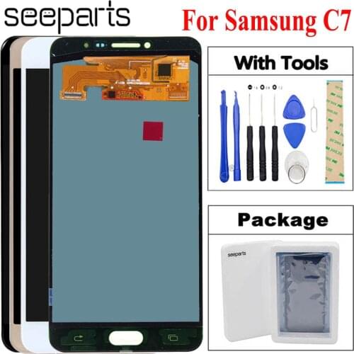 For SAMSUNG GALAXY C7 C7000 LCD Display Touch Screen Digitizer Assembly Replacement For 5.7" SAMSUNG C7 LCD Display