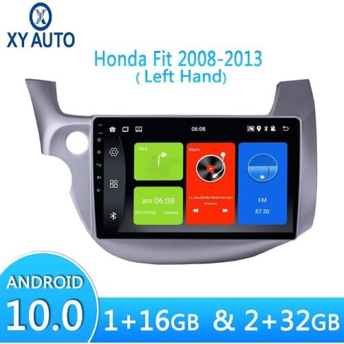 10.1 Inch 2.5D HD Touch Screen Car GPS WiFi Bluetooth Navigation For Honda Fit 2008-2013 Left Hand Drive Android 10 Stereo Audio