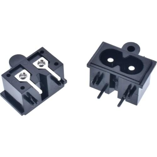 10 PCS AC-019D DB appliance socket 2.5A 250V AC power socket with Screw holes