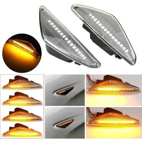 2pcs Led Dynamic Turn Signal Side Marker Light Sequential Blinker Light Side Repeater For BMW X3 F25 X5 E70 X6 E71 E72 2007-2019