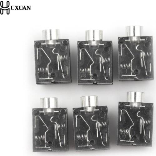 5Pcs 5 Pin 3.5mm Audio Jack Socket PCB Panel Mount For Headphone With Nut PJ-324M