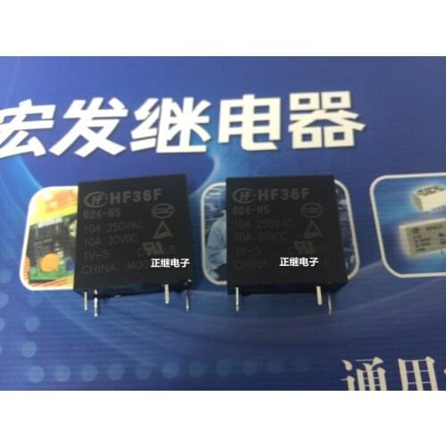 5pcs/lot Original HF36F / 024-HS relay JZC-36F / 024-HS 4PIN normally open 10A