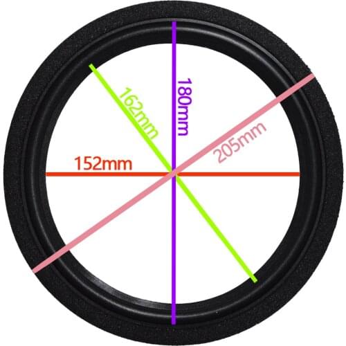 DIY 2Pcs 8 inch Speaker Foam Surrounds Repair Accessories For Speaker Repair MR-28 LX-800 MR38 Bass Foam Side (205 180 162 152)