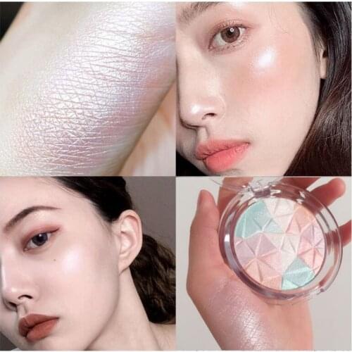 Bueqcy Shimmer Face Highlighter Powder Glitter Palette Makeup Glow Face Shimmer Skin Brighten Highlight Face Contour Shiny TSLM2