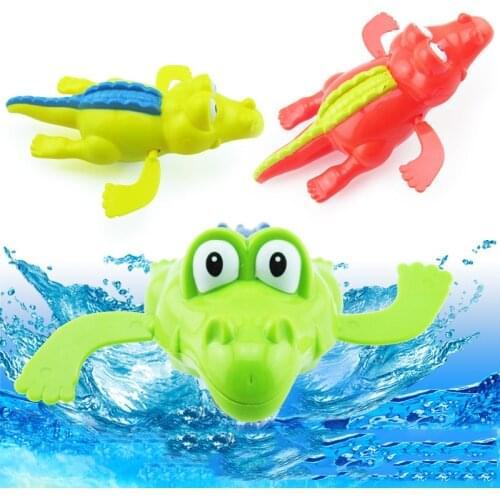 Baby Bath Toy Swim Crocodile Toys Clockwork Dabbling Playing Water Toys Cute Little Animal Wind Up Toys Children Classic Toys
