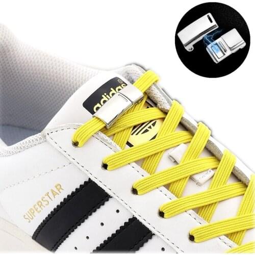 New Magnetic Lock Shoelaces Elastic No tie Shoe laces Sneakers Shoelace Flat Kids Adult Lazy Laces One Size Fits All Shoes