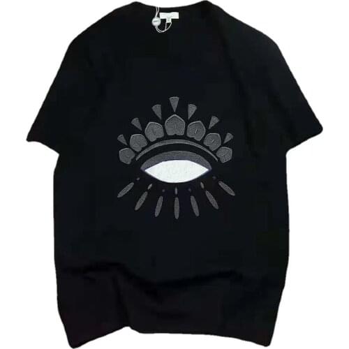 Tiger Eyes Mens Embroidery Luxury New Design tshirts 2021 Summer Short sleeve Men T-shirt Cotton Streetwear tshirts Top Tees