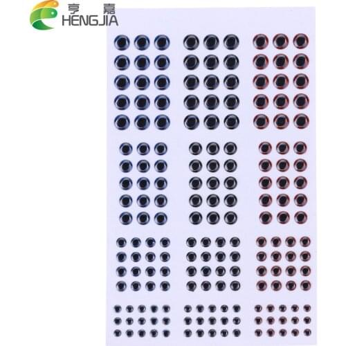 HENGJIA 3D Holographic Fishing Lure Eyes, Soft Molded Fly Tying Jig Lure Baits Making DIY Fishing Accessories 3mm 4mm 5mm 6mm