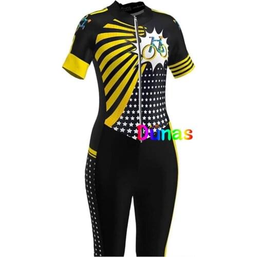 Dunas Short SleeveTriathlon Clothes Cycling Skinsuit Body Sets Roupa De Ciclismo Rompers Go Pro MTB Jumpsuit Kits Gel Pad Summer