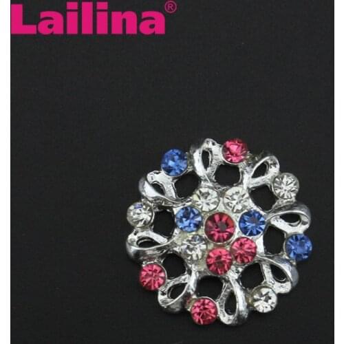 Wholesale Round Shape Rhinestone Buttons Diamond Crystal Flat Back For Wedding / 20mm/26mm/30mm DIY Accessories