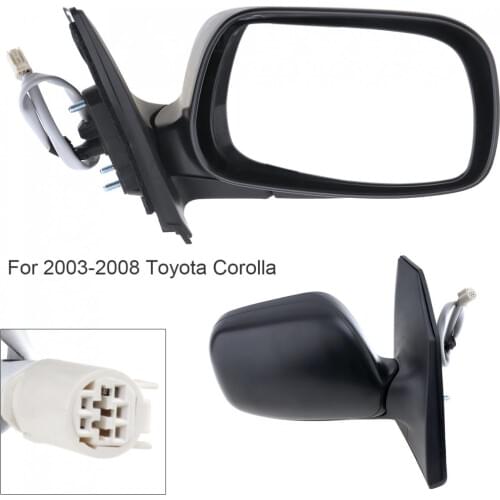 Non-Folding 1Piece Car Right Side Mirror Auto Right Hand RH Mirror for 2003-2008 Toyota Corolla CE/LE/S/Sport/XRS Sedan 4-Door