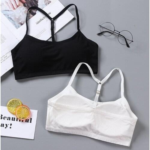 Underwear For Girls Cotton Kids Bras Girls Training Bra Teenage Sport Bras Breathable Puberty 12-18Y Child Underwear Vest